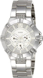 Guess Vista Diamonds Silver Dial Silver Steel Strap Watch for Women - W12080L1 Authentic Buy Shop Now