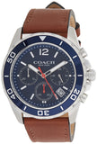 Coach Kent Chronograph Blue Dial Brown Leather Strap Watch for Men - 14602560 Authentic Buy Shop Now