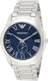 Emporio Armani Valente Quartz Blue Dial Silver Steel Strap Watch For Men - AR11085 Authentic Buy Shop Now