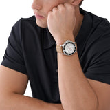 Michael Kors Everest Analog White Dial Brown Leather Strap Watch For Men - MK9092 Authentic Buy Shop Now