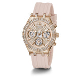 Guess Heiress Diamonds Rose Gold Dial Pink Rubber Strap Watch for Women - GW0407L3 Authentic Buy Shop Now