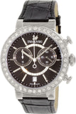 Swarovski Citra Sphere Chronograph Black Dial Black Leather Strap Watch for Women - 5027131 Authentic Buy Shop Now