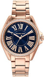 Michael Kors Kacie Three Hand Black Dial Rose Gold Steel Strap Watch for Women - MK6930 Authentic Buy Shop Now