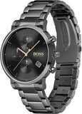 Hugo Boss Integrity Black Dial Black Steel Strap Watch for Men - 1513780 Authentic Buy Shop Now