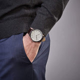 Tommy Hilfiger Deacon White Dial Brown Leather Strap Watch for Men - 1791550 Authentic Buy Shop Now