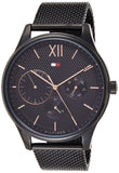 Tommy Hilfiger Damon Quartz Black Dial Black Mesh Bracelet Watch for Men - 1791420 Authentic Buy Shop Now