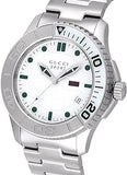 Gucci G Timeless Silver Dial Silver Steel Strap Watch For Men - YA126232 Authentic Buy Shop Now