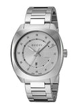 Gucci GG2570 Diamonds White Dial Silver Steel Strap Watch For Women - YA142403 Authentic Buy Shop Now