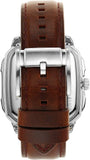 Fossil Inscription Automatic Skeleton Blue Dial Brown Leather Strap Watch for Men - BQ2571 Authentic Buy Shop Now