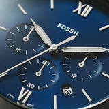 Fossil Neutra Chronograph Blue Dial Silver Steel Strap Watch for Men - FS5792 Authentic Buy Shop Now