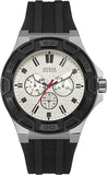 Guess Force Analog Quartz White Dial Black Rubber Strap Watch For Men - W0674G3 Authentic Buy Shop Now