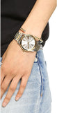 Michael Kors Hartman Quartz White Dial Two Tone Steel Strap Watch For Women - MK3521 Authentic Buy Shop Now
