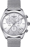 Tissot PR 100 Chronograph White Dial Silver Mesh Bracelet Watch For Men - T101.417.11.031.02 Authentic Buy Shop Now