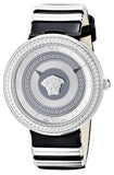 Versace V Metal Icon Silver Dial Black & Silver Strap Watch for Women - VLC010014 Authentic Buy Shop Now