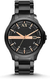 Armani Exchange Hampton Chronograph Black Dial Black Steel Strap Watch For Men - AX2150 Authentic Buy Shop Now