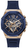 Guess Momentum Chronograph Blue Dial Blue Rubber Strap Watch for Men - GW0263G2 Authentic Buy Shop Now