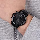 Tommy Hilfiger Daniel Black Dial Black Steel Strap Watch for Men - 1710414 Authentic Buy Shop Now