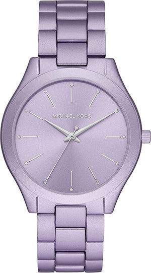Michael Kors Slim Runway Quartz Purple Dial Purple Steel Strap Watch For Women - MK4540 Authentic Buy Shop Now