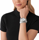Michael Kors Runway 18K Rhodium Plated Triple Wrap Silver Dial Silver Steel Strap Watch for Women - MK7451 Authentic Buy Shop Now