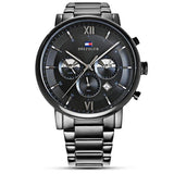 Tommy Hilfiger Evan Chronograph Quartz Black Dial Black Steel Strap Watch For Men - 1710410 Authentic Buy Shop Now