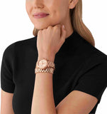 Michael Kors Runway Chronograph Analog Rose Gold Dial Rose Gold Steel Strap Watch for Women - MK7453 Authentic Buy Shop Now