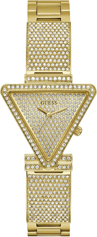 Guess Fame Crystals Gold Dial Gold Steel Strap Watch For Women - GW0644L2 Authentic Buy Shop Now