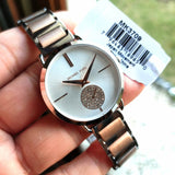 Michael Kors Portia Quartz Silver Dial Two Tone Steel Strap Watch For Women - MK3709 Authentic Buy Shop Now