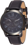 Fossil Grant Chronograph Black Dial Black Leather Strap Watch for Men - FS5132 Authentic Buy Shop Now