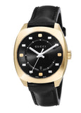 Gucci GG2570 Quartz Black Dial Black Leather Strap Watch For Women - YA142408 Authentic Buy Shop Now
