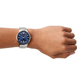 Emporio Armani Renato Blue Dial Silver Steel Strap Watch For Men - AR2477 Authentic Buy Shop Now