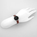 Daniel Wellington Classic Petite St Mawes Black Dial Brown Leather Strap Watch For Women - DW00100237 Authentic Buy Shop Now