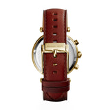 Michael Kors Parker Champagne Gold Dial Brown Leather Strap Watch for Women - MK2249 Authentic Buy Shop Now