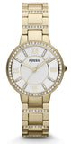 Fossil Virginia White Dial Gold Steel Strap Watch for Women - ES3283 Authentic Buy Shop Now