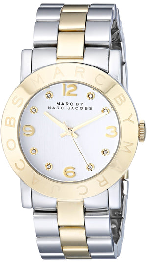Marc Jacobs Amy Silver Dial Two Tone Steel Strap Watch for Women - MBM3139 Authentic Buy Shop Now