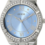 Guess Cosmo Diamonds Blue Dial Silver Steel Strap Watch for Women - GW0033L5 Authentic Buy Shop Now