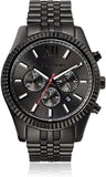 Michael Kors Lexington Chronograph Black Dial Black Steel Strap Watch for Men - MK8320 Authentic Buy Shop Now