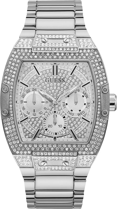 Guess Phoenix Multifunction Crystals Silver Dial Silver Steel Strap Watch For Men - GW0094G1 Authentic Buy Shop Now