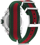 Gucci Dive Quartz Green Dial Two Tone NATO Strap Watch For Men - YA136339 Authentic Buy Shop Now