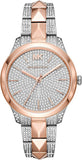 Michael Kors Runway Mercer Crystals Silver Dial Two Tone Steel Strap Watch For Women - MK6716 Authentic Buy Shop Now