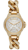 Michael Kors Camille Chronograph Silver Dial Gold Steel Strap Watch for Women - MK6842 Authentic Buy Shop Now