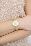 Guess Muse Crystals White Dial Rose Gold Steel Strap Watch For Women - W1008L2 Authentic Buy Shop Now
