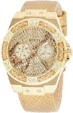 Guess Limelight Quartz Gold Dial Gold Leather Strap Watch For Women - W0775L13 Authentic Buy Shop Now