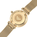 Emporio Armani Retro Gold Dial Gold Mesh Bracelet Watch For Women - AR1957 Authentic Buy Shop Now