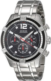 Guess Circuit Chronograph Black Dial Silver Steel Strap Watch For Men - W0968G1 Authentic Buy Shop Now