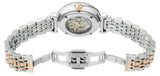 Emporio Armani Gianni T Bar Silver Skeleton Dial Two Tone Strap Watch For Women - AR1992 Authentic Buy Shop Now