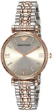Emporio Armani Gianni T Bar Grey Dial Two Tone Steel Strap Watch For Women - AR1840 Authentic Buy Shop Now
