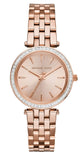 Michael Kors Darci Rose Gold Dial Rose Gold Stainless Steel Strap Watch for Women - MK3366 Authentic Buy Shop Now