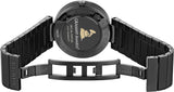 Gucci Interlocking G Quartz Gold Dial Black Steel Strap Watch For Women - YA133314 Authentic Buy Shop Now