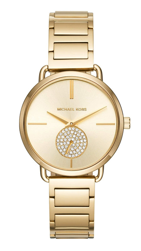Michael Kors Portia Gold Dial Gold Steel Strap Watch for Women - MK3639 Authentic Buy Shop Now