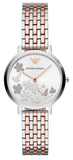 Emporio Armani Silver Sunray Dial Two Tone Steel Strap Watch For Women - AR11113 Authentic Buy Shop Now